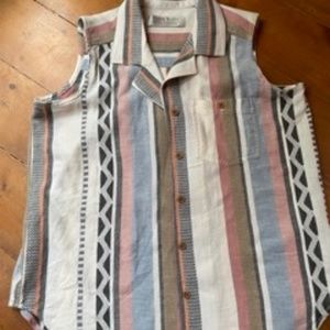 Vintage Button Up Sleeveless Shirt/Women's M
